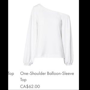Banana republic one shoulder balloon sleeve